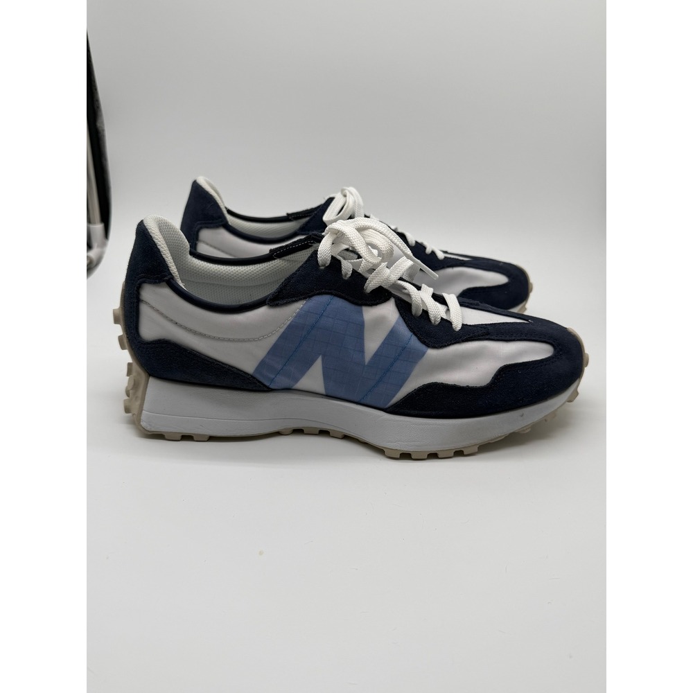 New Balance 327 Sneakers Mens 10.5 Navy White Retro Suede Lifestyle Shoes